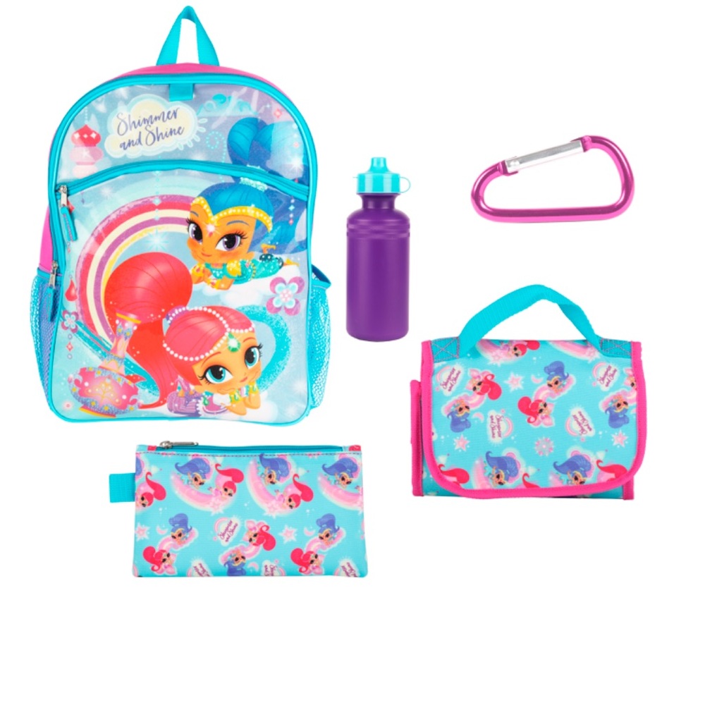 Shimmer and shine 5 pieces backpack